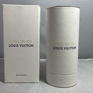 AUTHENTIC LOUIS VUITTON empty Spell on You perfume box and canister